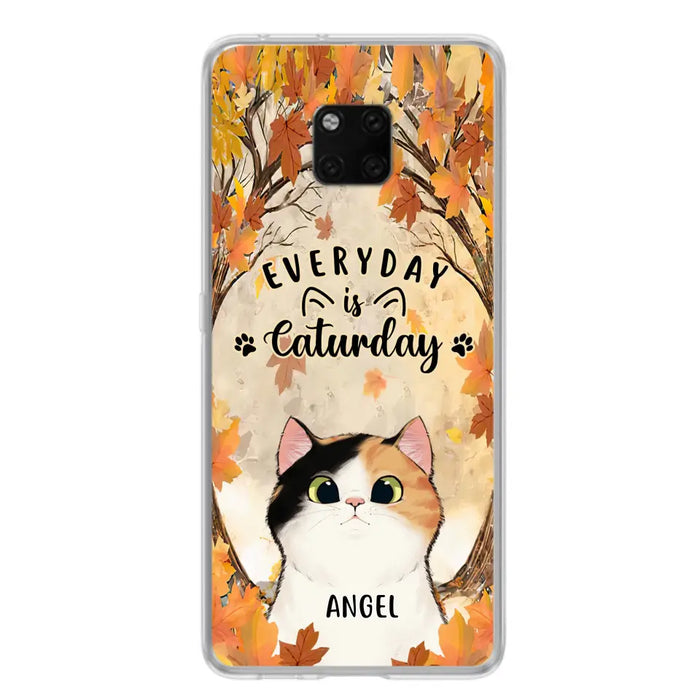 Custom Personalized Cat Phone Case For Oppo/Xiaomi/Huawei - Gift Idea For Cat Lover - Up to 6 Cats - Everyday Is Caturday