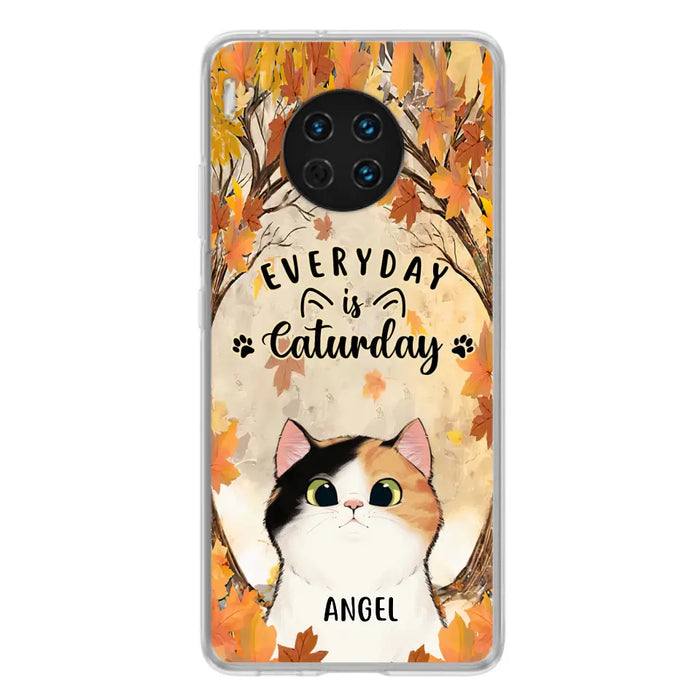 Custom Personalized Cat Phone Case For Oppo/Xiaomi/Huawei - Gift Idea For Cat Lover - Up to 6 Cats - Everyday Is Caturday