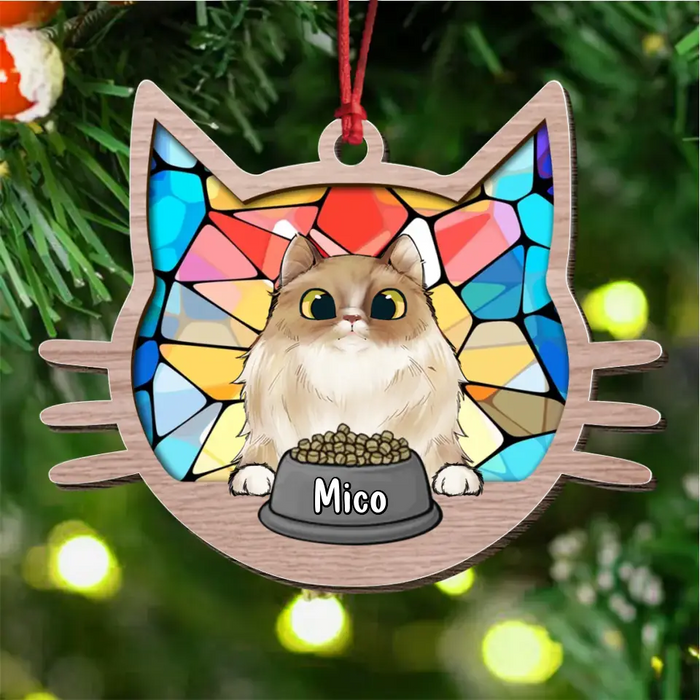 Custom Personalized Cat Wooden Ornament - Gift Idea For Cat Lover/ Christmas 2023 Gift Idea