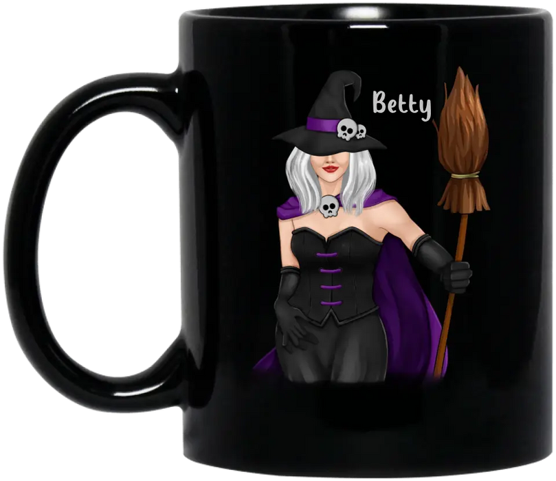 Personalized Halloween Witch Coffee Mug - Gift Idea For Halloween - 100% Certified Crazy Witch Love Me Or Hate Me Either Way You'll Remember Me