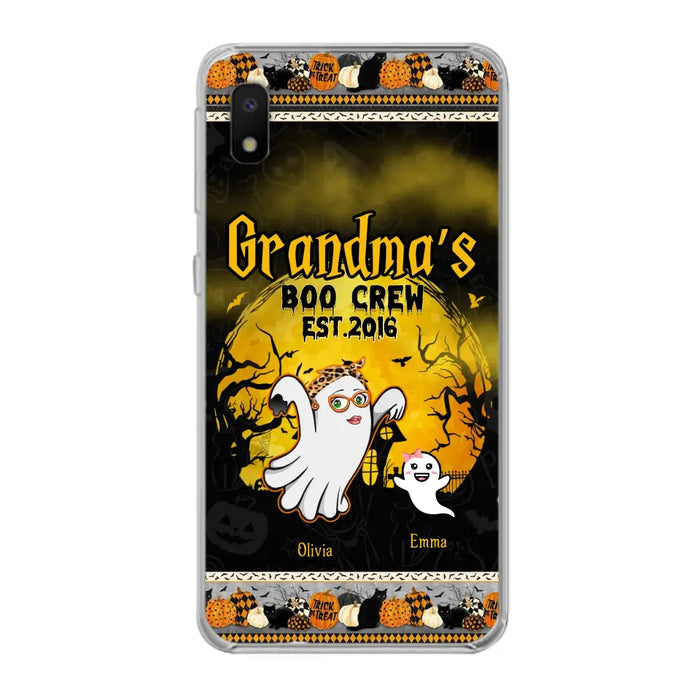 Custom Personalized Grandma Phone Case - Halloween Gift For Grandma - Upto 7 Kids - Grandma's Boo Crew - Case For iPhone/ Samsung