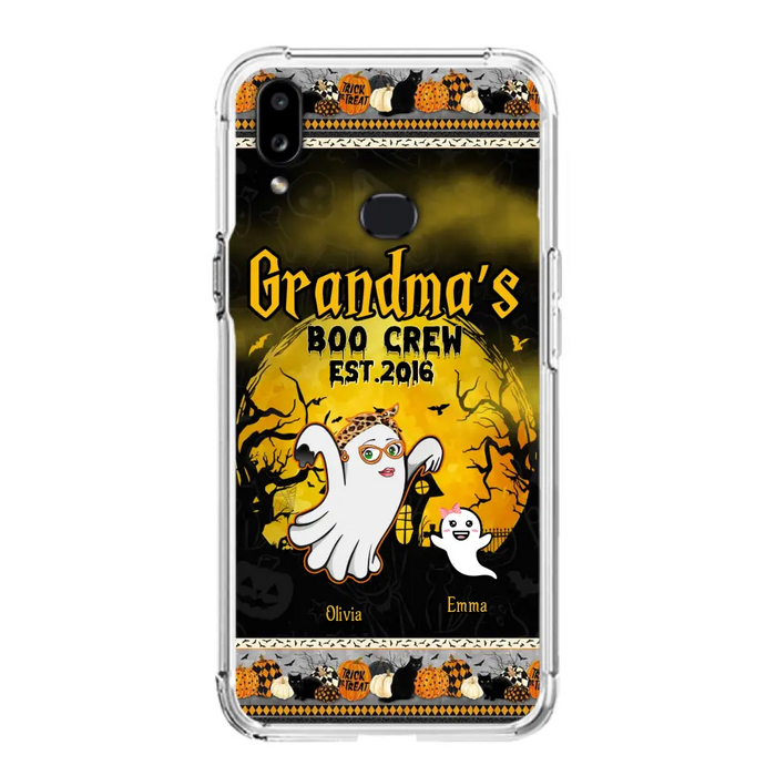 Custom Personalized Grandma Phone Case - Halloween Gift For Grandma - Upto 7 Kids - Grandma's Boo Crew - Case For iPhone/ Samsung