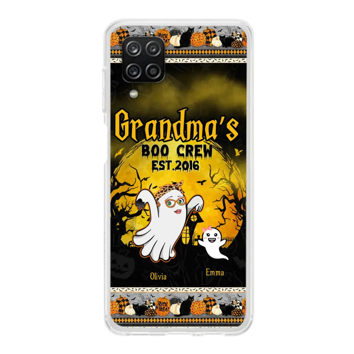 Custom Personalized Grandma Phone Case - Halloween Gift For Grandma - Upto 7 Kids - Grandma's Boo Crew - Case For iPhone/ Samsung