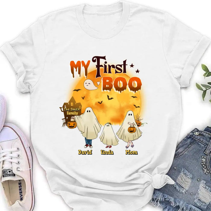 Personalized 1st Halloween Shirt/Baby Onesie - Gift Idea For Halloween/Family - My First Boo