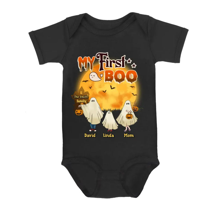 Personalized 1st Halloween Shirt/Baby Onesie - Gift Idea For Halloween/Family - My First Boo