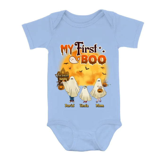 Personalized 1st Halloween Shirt/Baby Onesie - Gift Idea For Halloween/Family - My First Boo