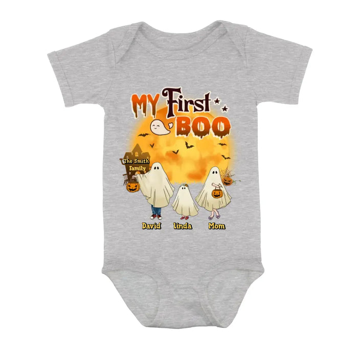 Personalized 1st Halloween Shirt/Baby Onesie - Gift Idea For Halloween/Family - My First Boo