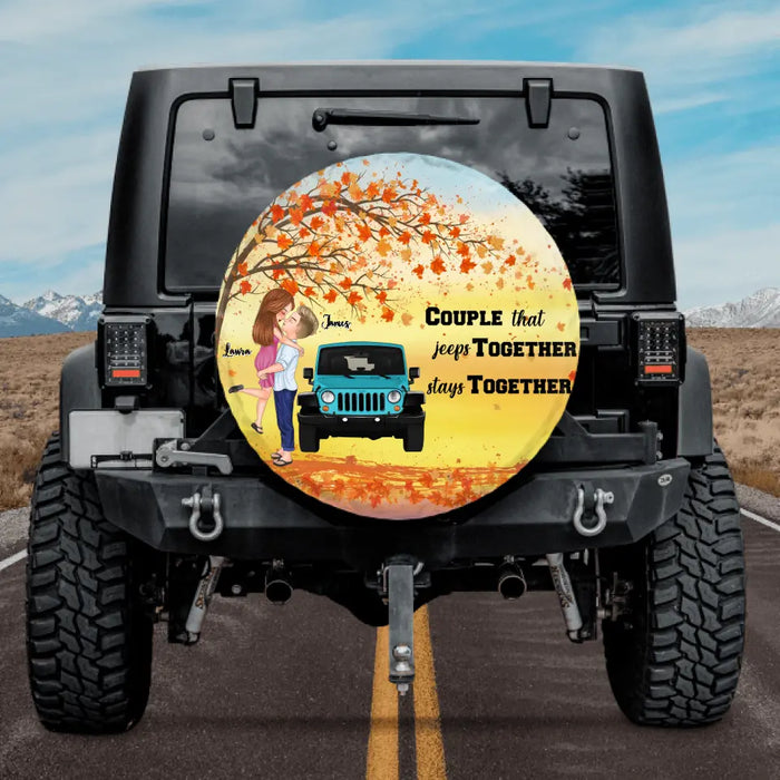 Couple That Jeeps Together Stays Together - Personalized Couple Spare Tire Covers - Gift Idea For Couple/ Her/ Him/ Off-road Lovers