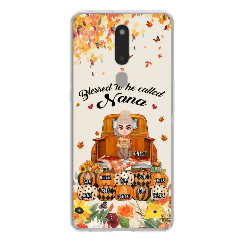 Personalized Grandma Autumn Phone Case - Gift Idea For Grandma - Up to 10 Kids - Case For Xiaomi/ Oppo/ Huawei - Blessed To Be Called Nana