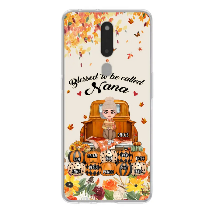 Custom Personalized Grandma Autumn Phone Case - Gift Idea For Grandma - Upto 10 Kids - Case For Xiaomi/ Oppo/ Huawei - Blessed To Be Called Nana