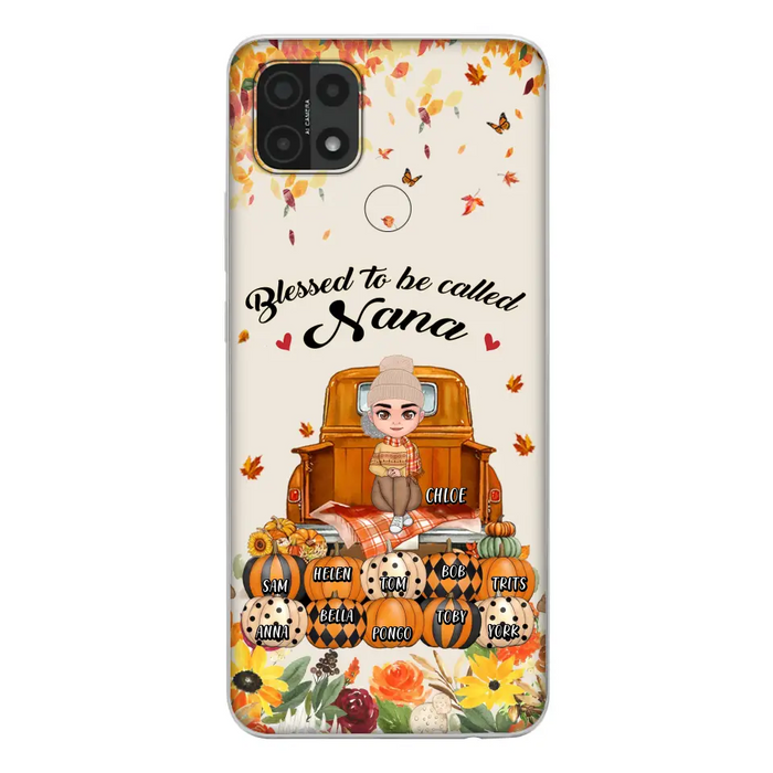 Custom Personalized Grandma Autumn Phone Case - Gift Idea For Grandma - Upto 10 Kids - Case For Xiaomi/ Oppo/ Huawei - Blessed To Be Called Nana