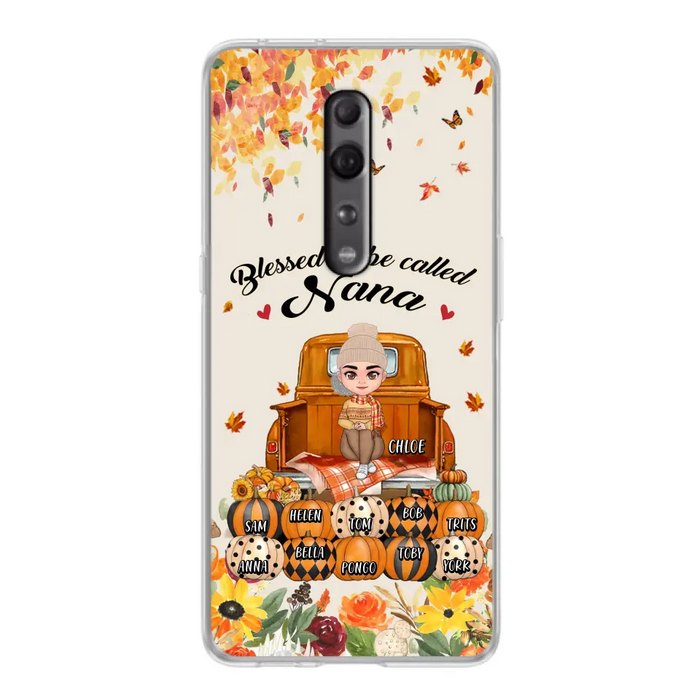 Custom Personalized Grandma Autumn Phone Case - Gift Idea For Grandma - Upto 10 Kids - Case For Xiaomi/ Oppo/ Huawei - Blessed To Be Called Nana