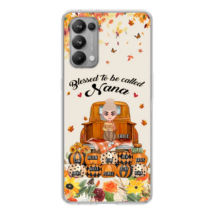 Custom Personalized Grandma Autumn Phone Case - Gift Idea For Grandma - Upto 10 Kids - Case For Xiaomi/ Oppo/ Huawei - Blessed To Be Called Nana