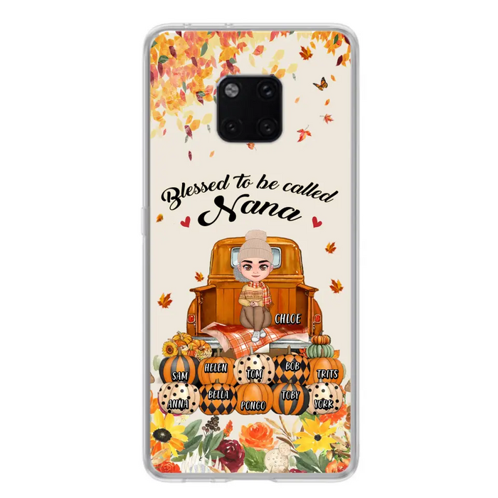 Custom Personalized Grandma Autumn Phone Case - Gift Idea For Grandma - Upto 10 Kids - Case For Xiaomi/ Oppo/ Huawei - Blessed To Be Called Nana