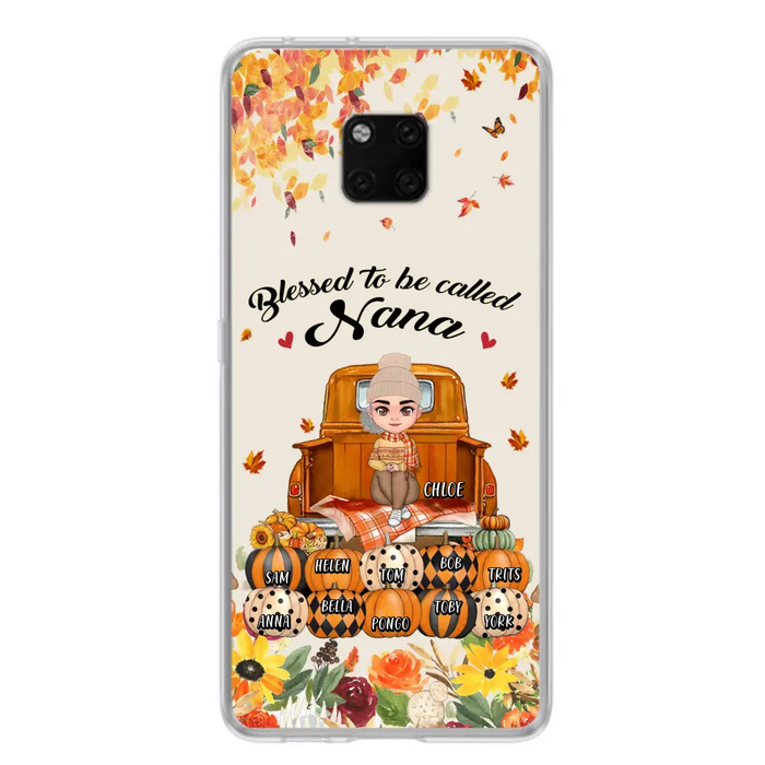 Custom Personalized Grandma Autumn Phone Case - Gift Idea For Grandma - Upto 10 Kids - Case For Xiaomi/ Oppo/ Huawei - Blessed To Be Called Nana