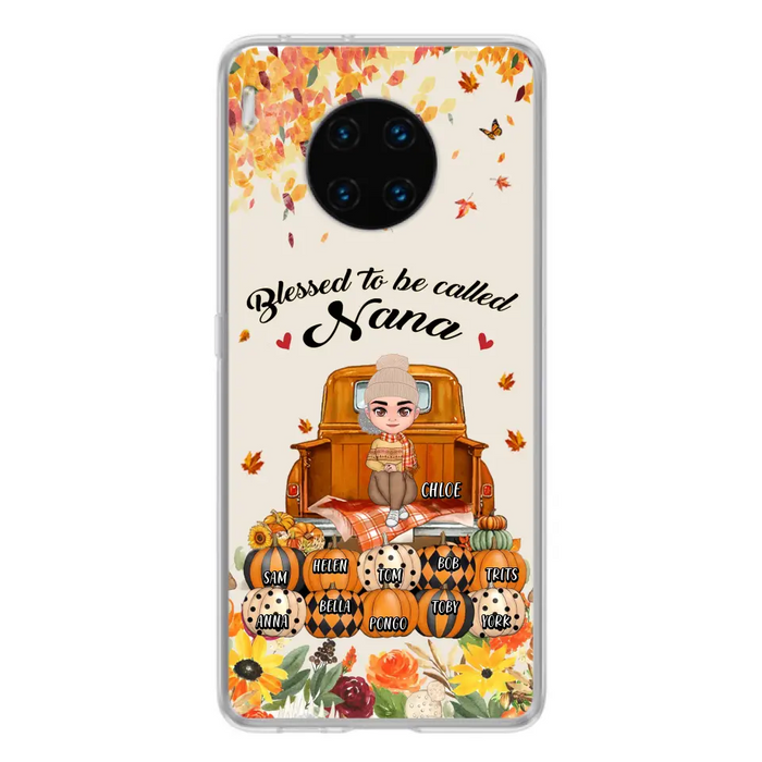 Custom Personalized Grandma Autumn Phone Case - Gift Idea For Grandma - Upto 10 Kids - Case For Xiaomi/ Oppo/ Huawei - Blessed To Be Called Nana