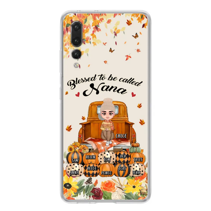 Custom Personalized Grandma Autumn Phone Case - Gift Idea For Grandma - Upto 10 Kids - Case For Xiaomi/ Oppo/ Huawei - Blessed To Be Called Nana