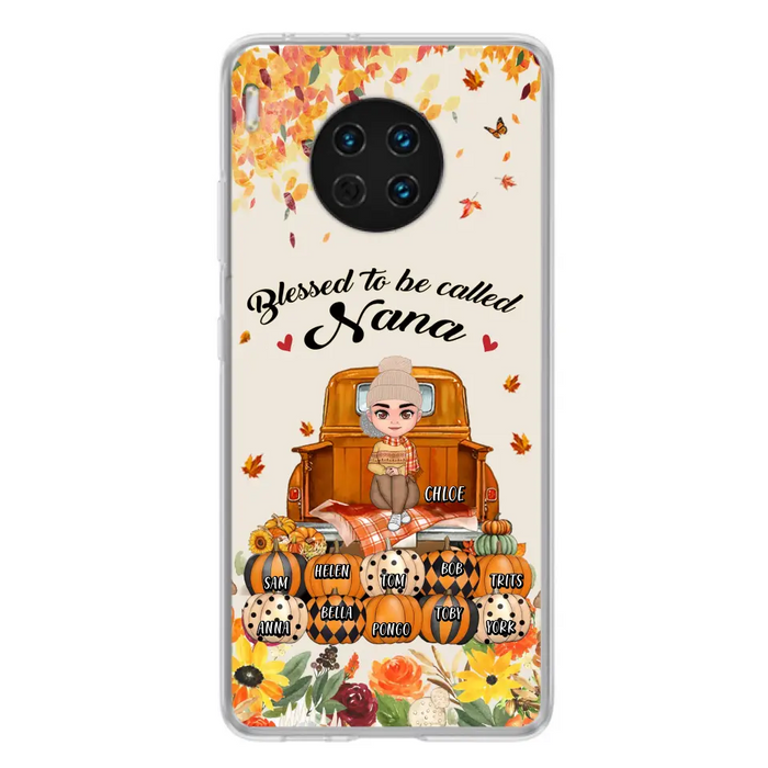 Custom Personalized Grandma Autumn Phone Case - Gift Idea For Grandma - Upto 10 Kids - Case For Xiaomi/ Oppo/ Huawei - Blessed To Be Called Nana