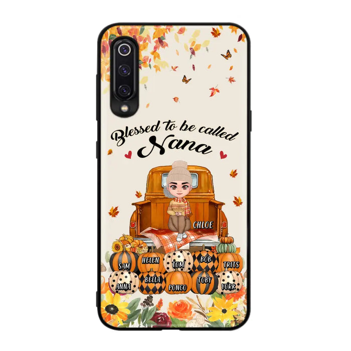 Custom Personalized Grandma Autumn Phone Case - Gift Idea For Grandma - Upto 10 Kids - Case For Xiaomi/ Oppo/ Huawei - Blessed To Be Called Nana