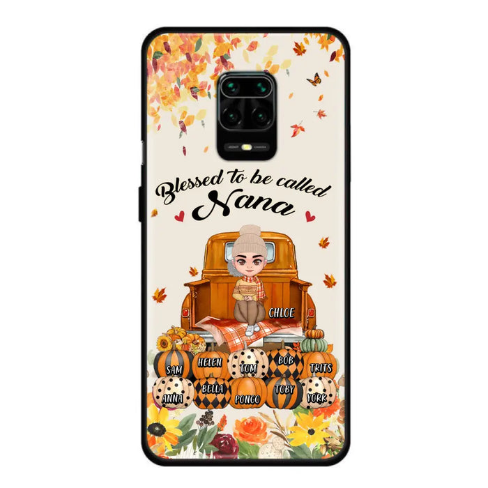 Custom Personalized Grandma Autumn Phone Case - Gift Idea For Grandma - Upto 10 Kids - Case For Xiaomi/ Oppo/ Huawei - Blessed To Be Called Nana