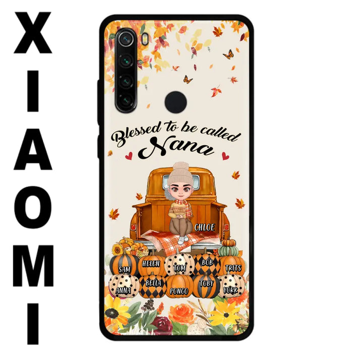 Custom Personalized Grandma Autumn Phone Case - Gift Idea For Grandma - Upto 10 Kids - Case For Xiaomi/ Oppo/ Huawei - Blessed To Be Called Nana