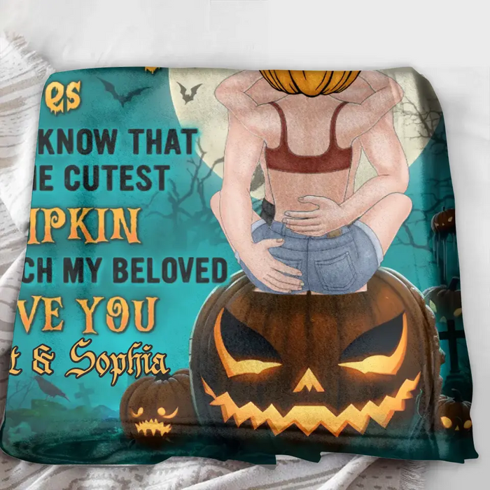 Personalized Couple Quilt/Single Layer Fleece Blanket - Gift Idea For Him/Her/Couple/Halloween - Happy Halloween Hope You Have A Magical Night
