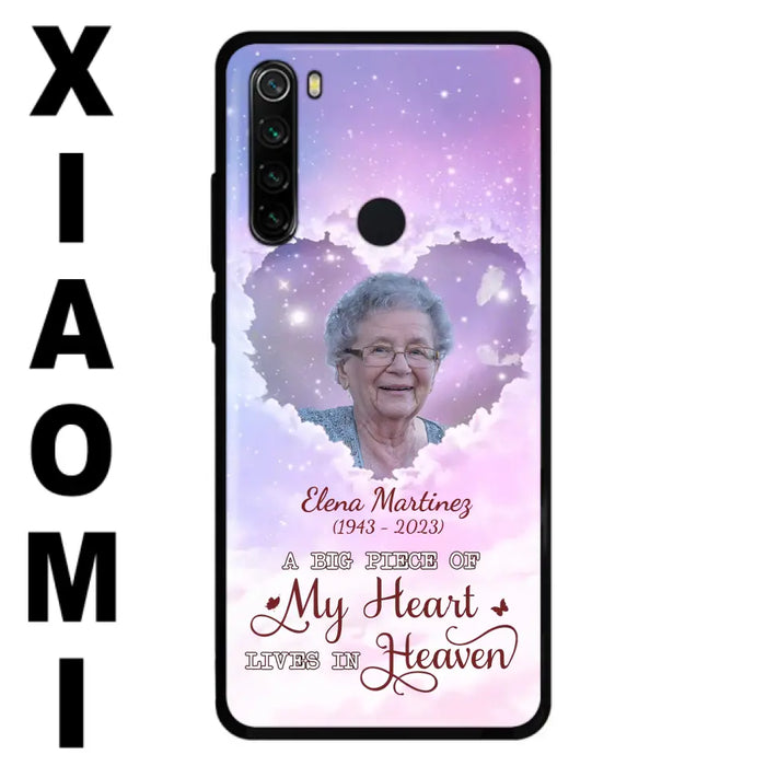 Custom Personalized Memorial Photo Phone Case - Upload Photo - Memorial Gift Idea For Family Member - Case For Xiaomi/Oppo/Huawei - A Big Piece Of My Heart Lives In Heaven