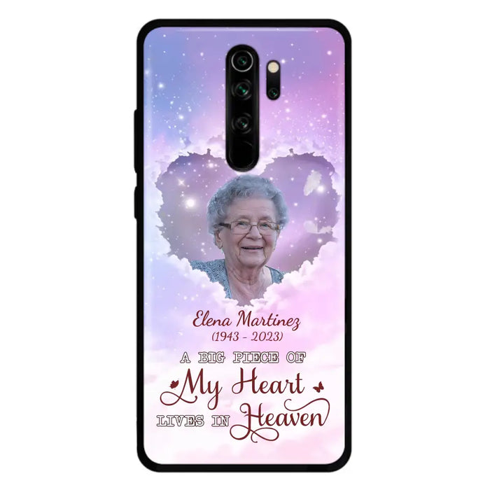 Custom Personalized Memorial Photo Phone Case - Upload Photo - Memorial Gift Idea For Family Member - Case For Xiaomi/Oppo/Huawei - A Big Piece Of My Heart Lives In Heaven