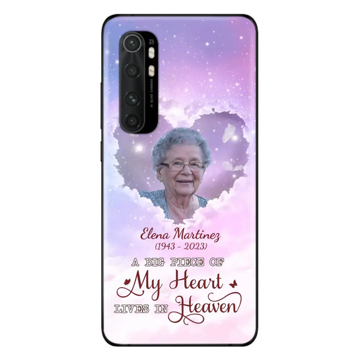 Custom Personalized Memorial Photo Phone Case - Upload Photo - Memorial Gift Idea For Family Member - Case For Xiaomi/Oppo/Huawei - A Big Piece Of My Heart Lives In Heaven