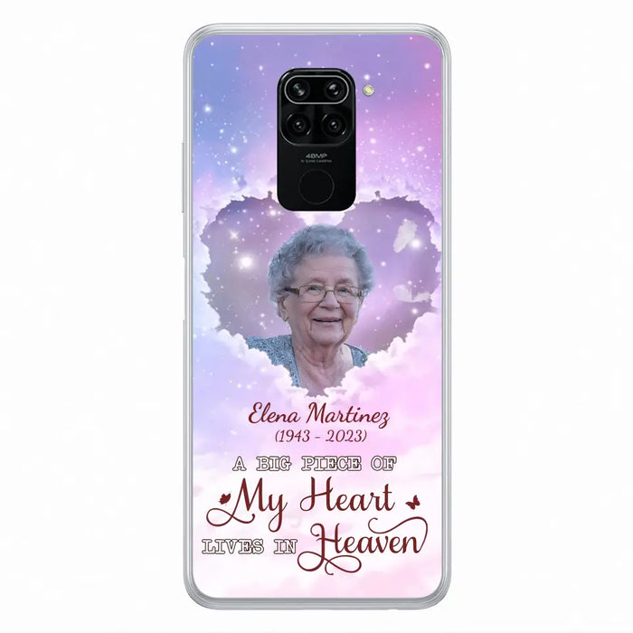 Custom Personalized Memorial Photo Phone Case - Upload Photo - Memorial Gift Idea For Family Member - Case For Xiaomi/Oppo/Huawei - A Big Piece Of My Heart Lives In Heaven