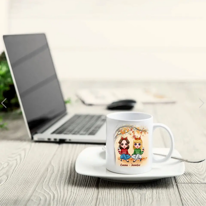 Custom Personalized Besties Coffee Mug - Christmas Gift Idea for Besties/Sisters - I May Not Always Be There With You