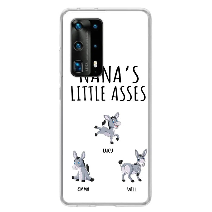 Custom Personalized Donkeys Phone Case - Gift Idea For Family/ Grandma/ Papa - Upto 12 Donkeys - Case For Xiaomi/ Oppo/ Huawei - Nana's Little Asses