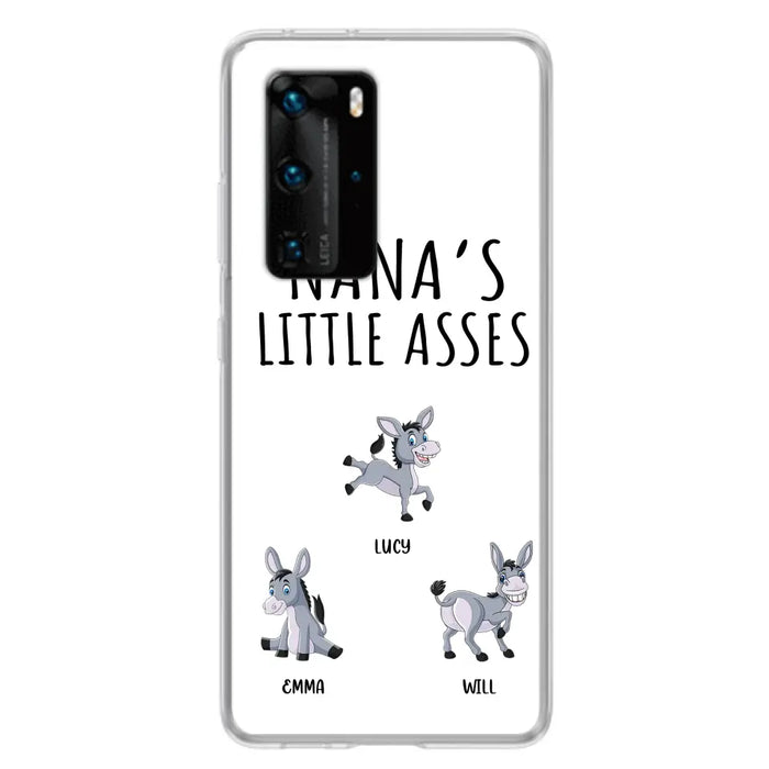 Custom Personalized Donkeys Phone Case - Gift Idea For Family/ Grandma/ Papa - Upto 12 Donkeys - Case For Xiaomi/ Oppo/ Huawei - Nana's Little Asses