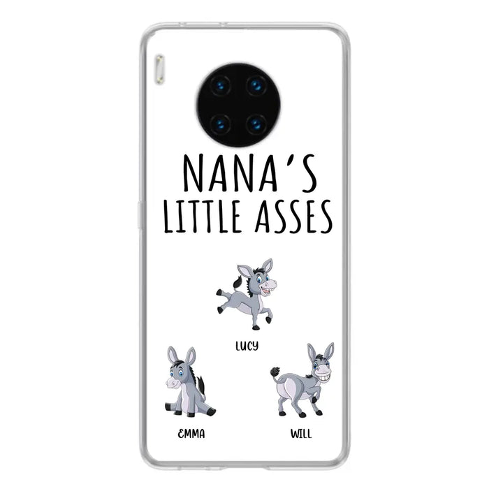 Custom Personalized Donkeys Phone Case - Gift Idea For Family/ Grandma/ Papa - Upto 12 Donkeys - Case For Xiaomi/ Oppo/ Huawei - Nana's Little Asses