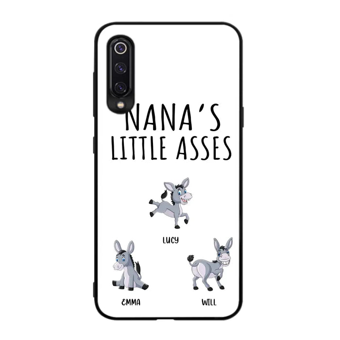 Custom Personalized Donkeys Phone Case - Gift Idea For Family/ Grandma/ Papa - Upto 12 Donkeys - Case For Xiaomi/ Oppo/ Huawei - Nana's Little Asses