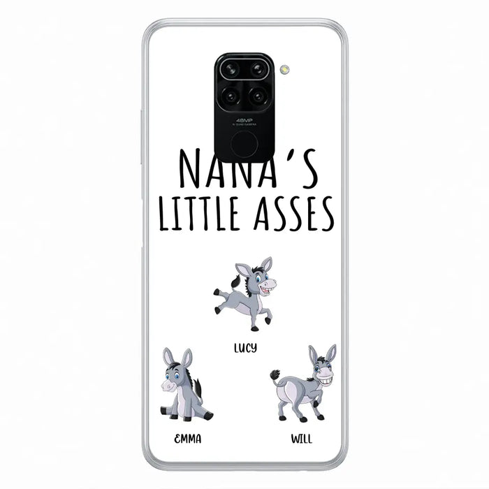 Custom Personalized Donkeys Phone Case - Gift Idea For Family/ Grandma/ Papa - Upto 12 Donkeys - Case For Xiaomi/ Oppo/ Huawei - Nana's Little Asses