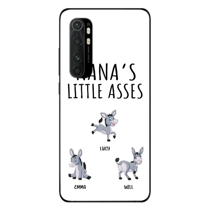 Custom Personalized Donkeys Phone Case - Gift Idea For Family/ Grandma/ Papa - Upto 12 Donkeys - Case For Xiaomi/ Oppo/ Huawei - Nana's Little Asses