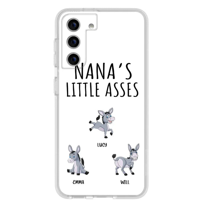 Custom Personalized Donkeys Phone Case - Gift Idea For Family/ Grandma/ Papa - Upto 12 Donkeys - Case For iPhone/ Samsung - Boss's Pain In The Asses