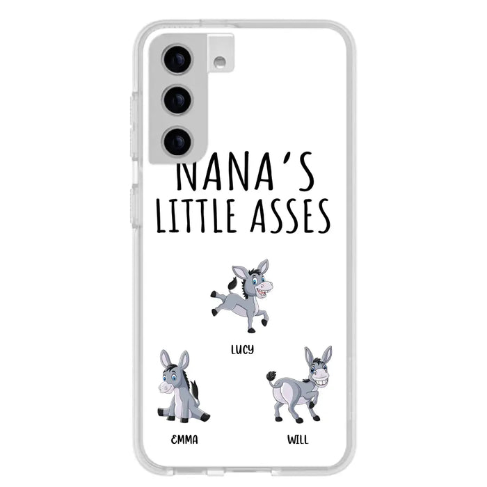 Custom Personalized Donkeys Phone Case - Gift Idea For Family/ Grandma/ Papa - Upto 12 Donkeys - Case For iPhone/ Samsung - Boss's Pain In The Asses