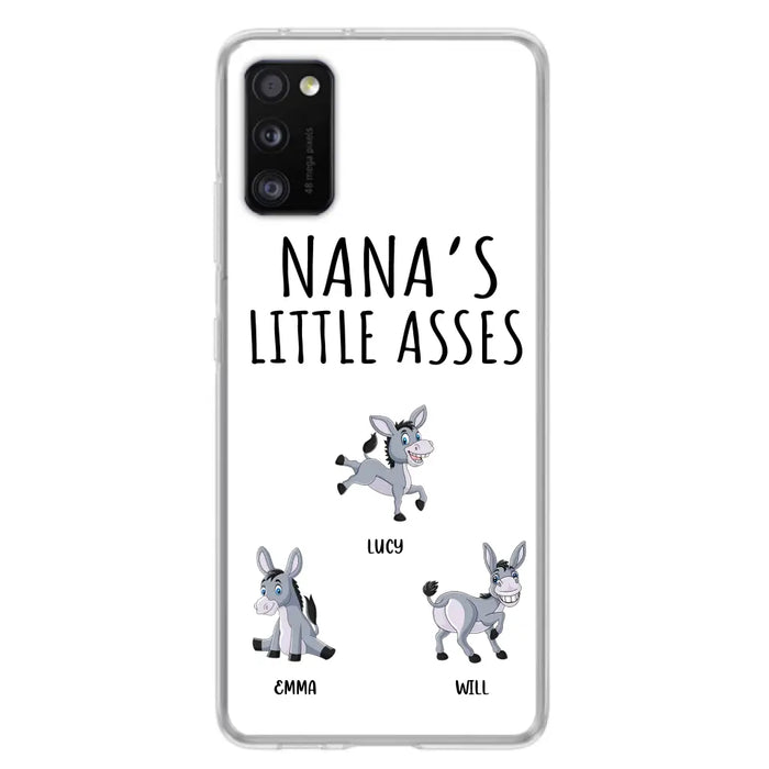 Custom Personalized Donkeys Phone Case - Gift Idea For Family/ Grandma/ Papa - Upto 12 Donkeys - Case For iPhone/ Samsung - Boss's Pain In The Asses