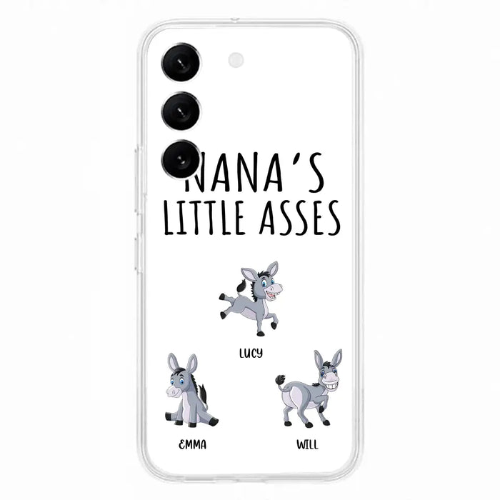 Custom Personalized Donkeys Phone Case - Gift Idea For Family/ Grandma/ Papa - Upto 12 Donkeys - Case For iPhone/ Samsung - Boss's Pain In The Asses