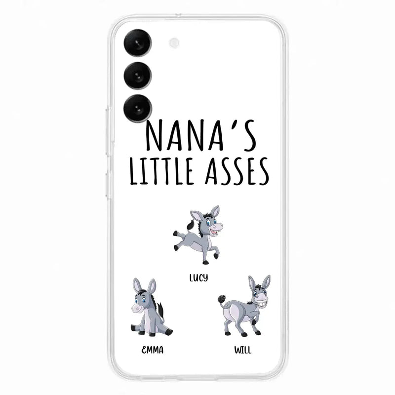 Custom Personalized Donkeys Phone Case - Gift Idea For Family/ Grandma/ Papa - Upto 12 Donkeys - Case For iPhone/ Samsung - Boss's Pain In The Asses