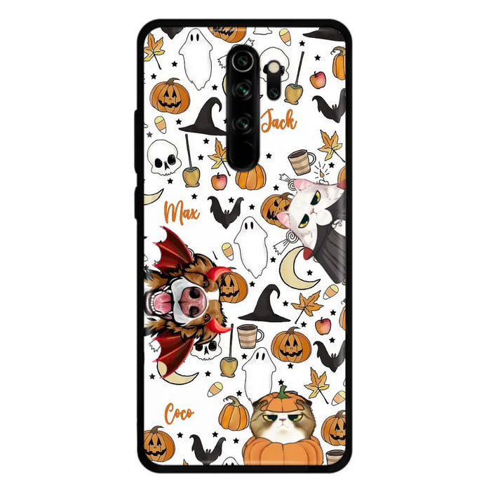 Custom Personalized Halloween Pet Phone Case - Upto 3 Pets - Gift Idea For Dog/Cat Owners - Case for Oppo/Xiaomi/Huawei