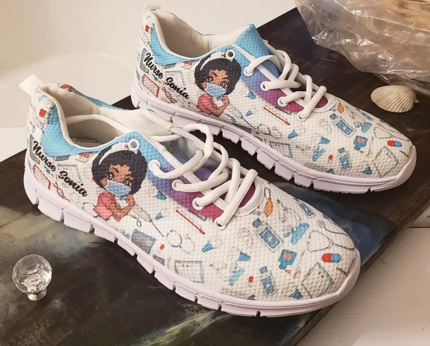 Custom Personalized Camping Queen Sneakers - Gift Idea for Camping Loves - Camping Queen Classy Sassy And A Bit Smartassy