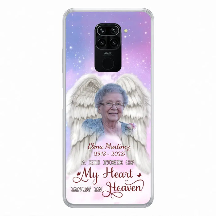 Custom Personalized Memorial Photo Phone Case - Memorial Gift Idea for Family - A Big Piece Of My Heart Lives In Heaven - Case for Xiaomi/Huawei/Oppo