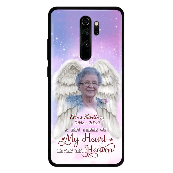 Custom Personalized Memorial Photo Phone Case - Memorial Gift Idea for Family - A Big Piece Of My Heart Lives In Heaven - Case for Xiaomi/Huawei/Oppo