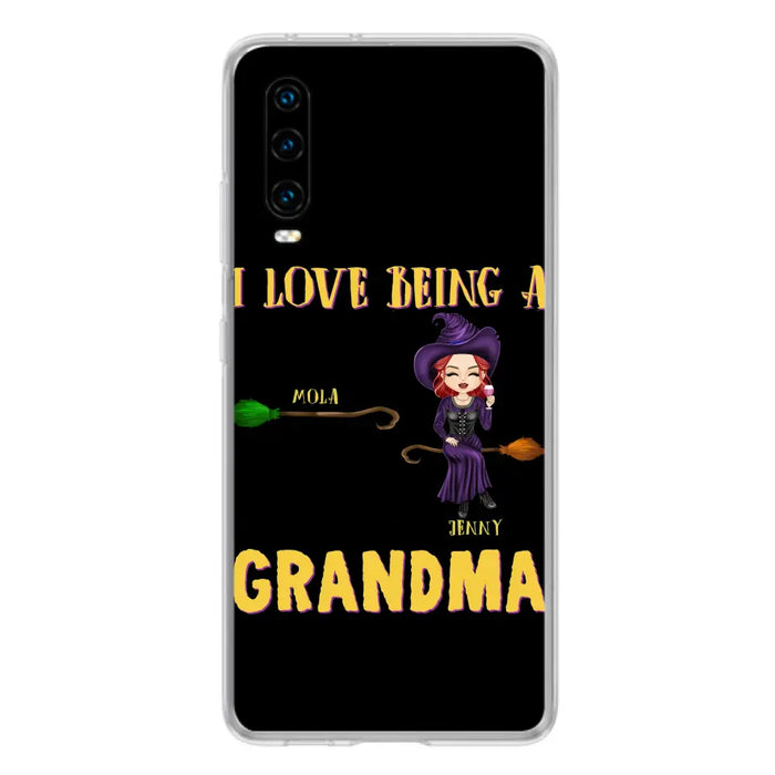 Personalized Witch Grandma Phone Case - Gift Idea For Halloween/Witch/Grandma - Upto 8 Kids - I Love Being A Grandma - Case For Oppo/Xiaomi/Huawei