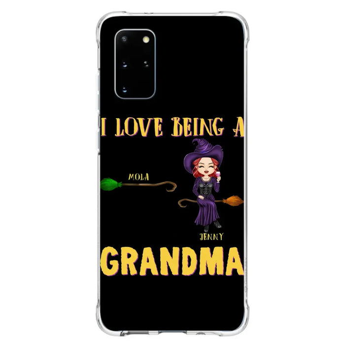 Personalized Witch Grandma Phone Case - Gift Idea For Halloween/Witch/Grandma - Upto 8 Kids - I Love Being A Grandma - Case For iPhone/Samsung