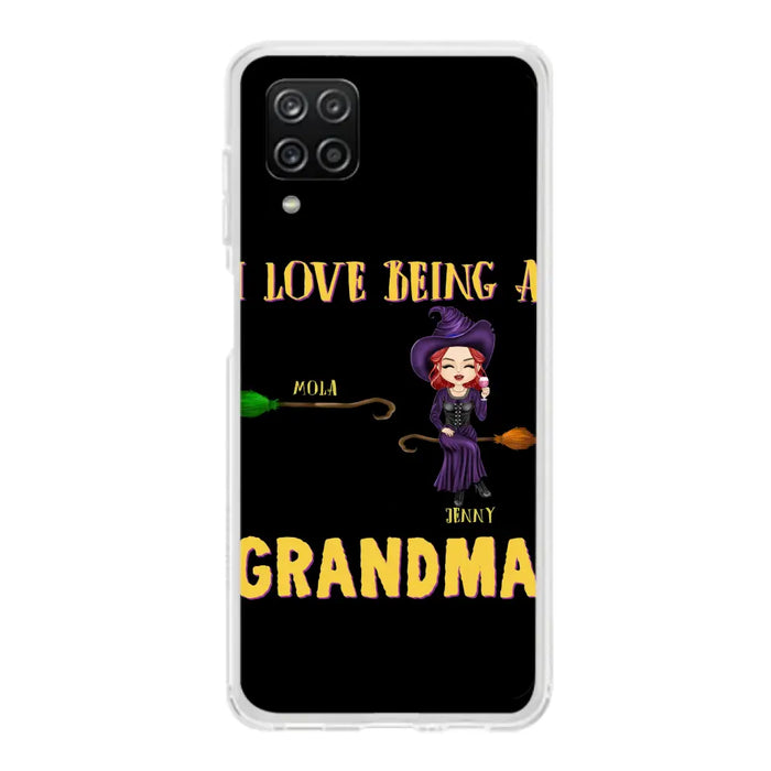 Personalized Witch Grandma Phone Case - Gift Idea For Halloween/Witch/Grandma - Upto 8 Kids - I Love Being A Grandma - Case For iPhone/Samsung