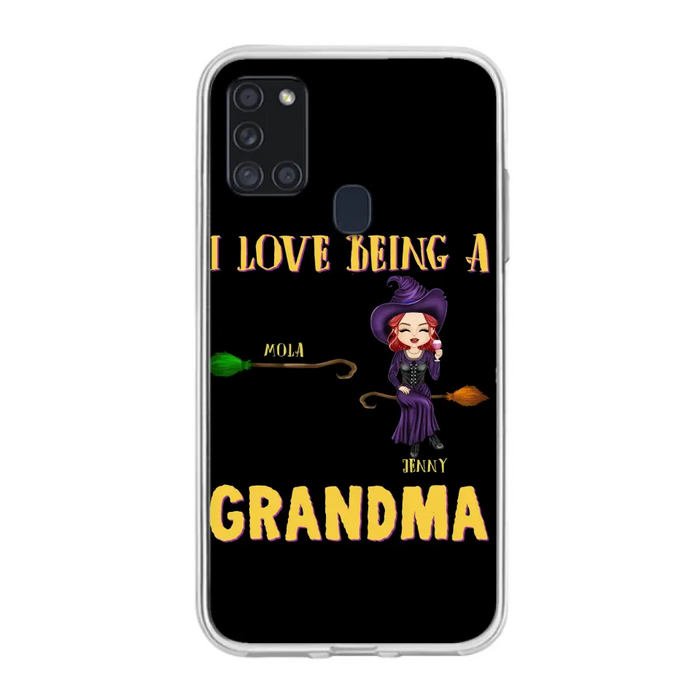 Personalized Witch Grandma Phone Case - Gift Idea For Halloween/Witch/Grandma - Upto 8 Kids - I Love Being A Grandma - Case For iPhone/Samsung